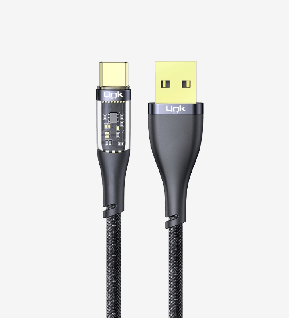 K671 130cm 3A USB -Type c şeffaf Şarj Kablosu