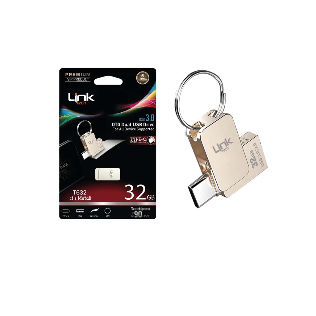 T632 Premium Dual 90mb/s 32GB Tip-C USB OTG Flash Bellek