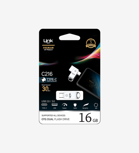 [LOF-C216] C216 Premium Dual 30mb/s 16GB Tip-C USB OTG Flash Bellek