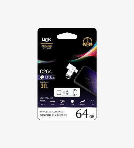 [LOF-C264] C264 Premium Dual 30mb/s 64GB Tip-C USB OTG Flash Bellek